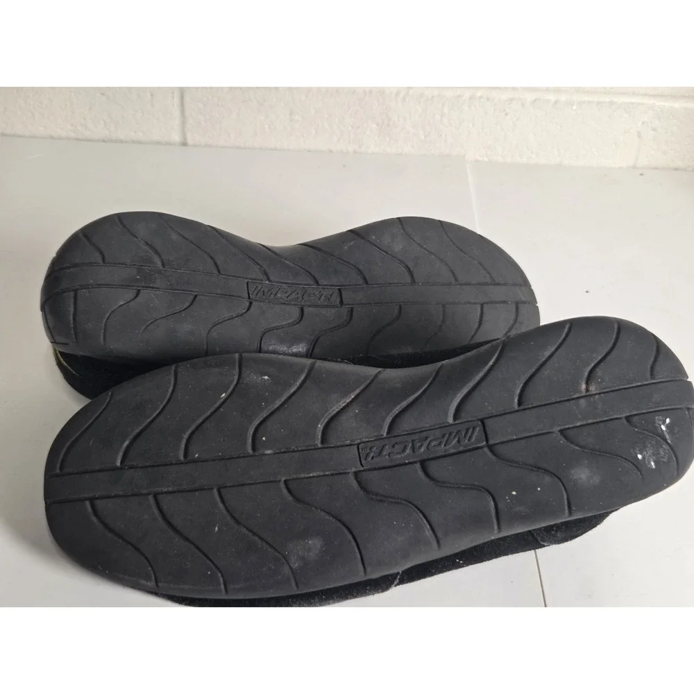 Impact Racing Shoes Low Top Driving Black Leather Mens Sz 9.5